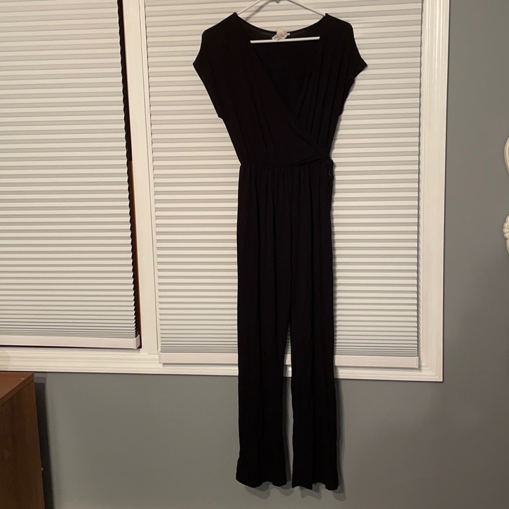 Wrap style long jumpsuit
